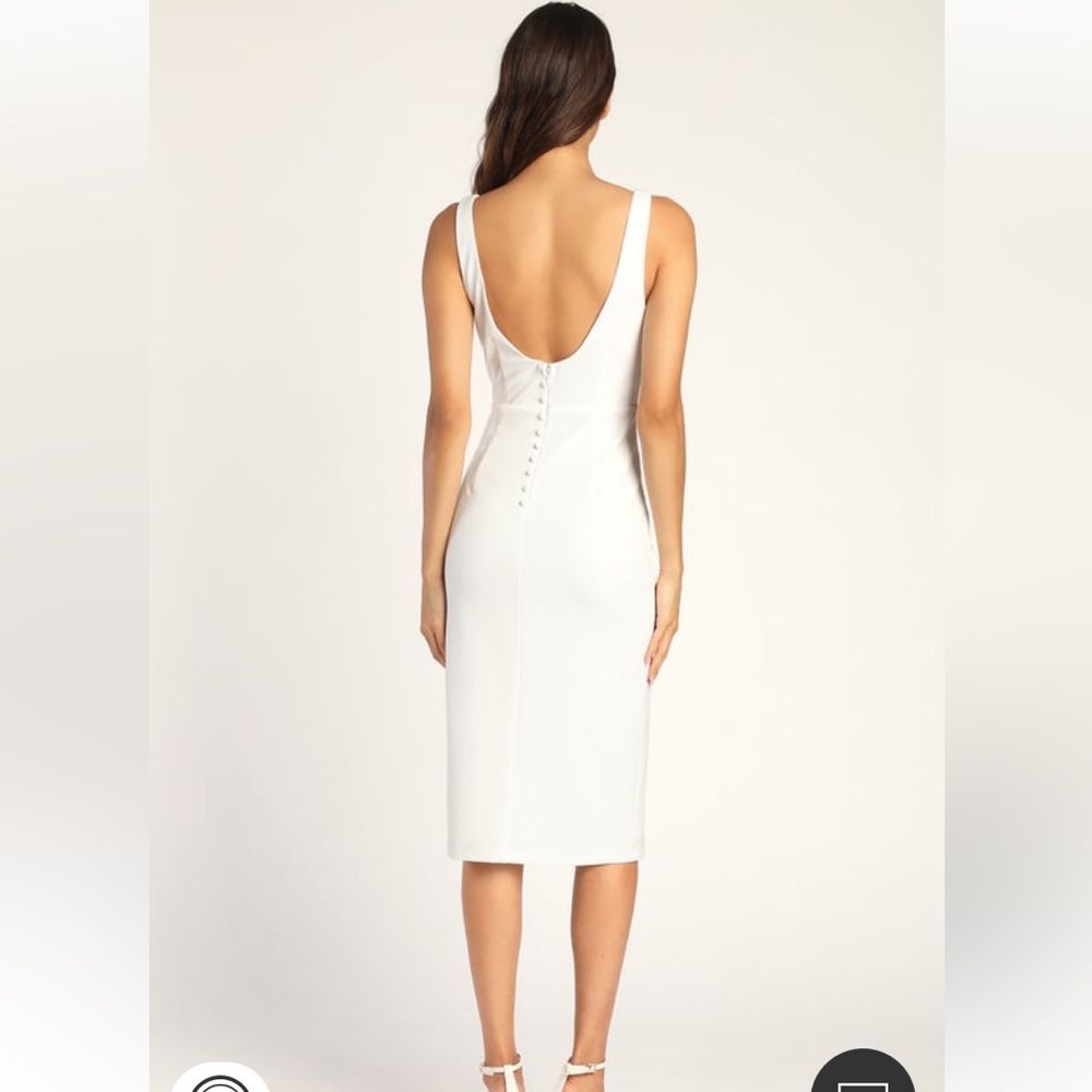 COPY - Lulus Stylish Selection White Lace
Sleeveless Backless Midi Dress | off … - Picture 2 of 5